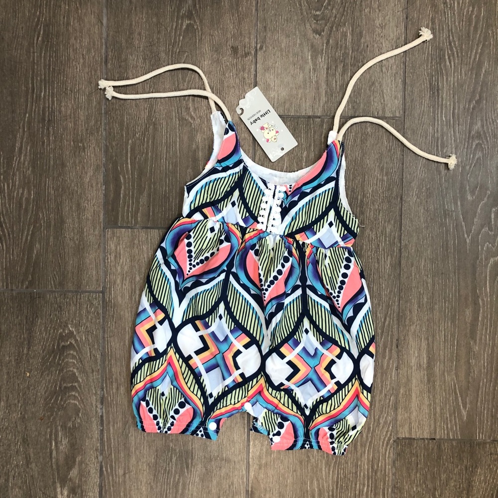 Colorful baby girl romper
